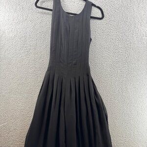Greylin Elegant Pleated Halter Neck Dress  Black With Waist Tie Size XS